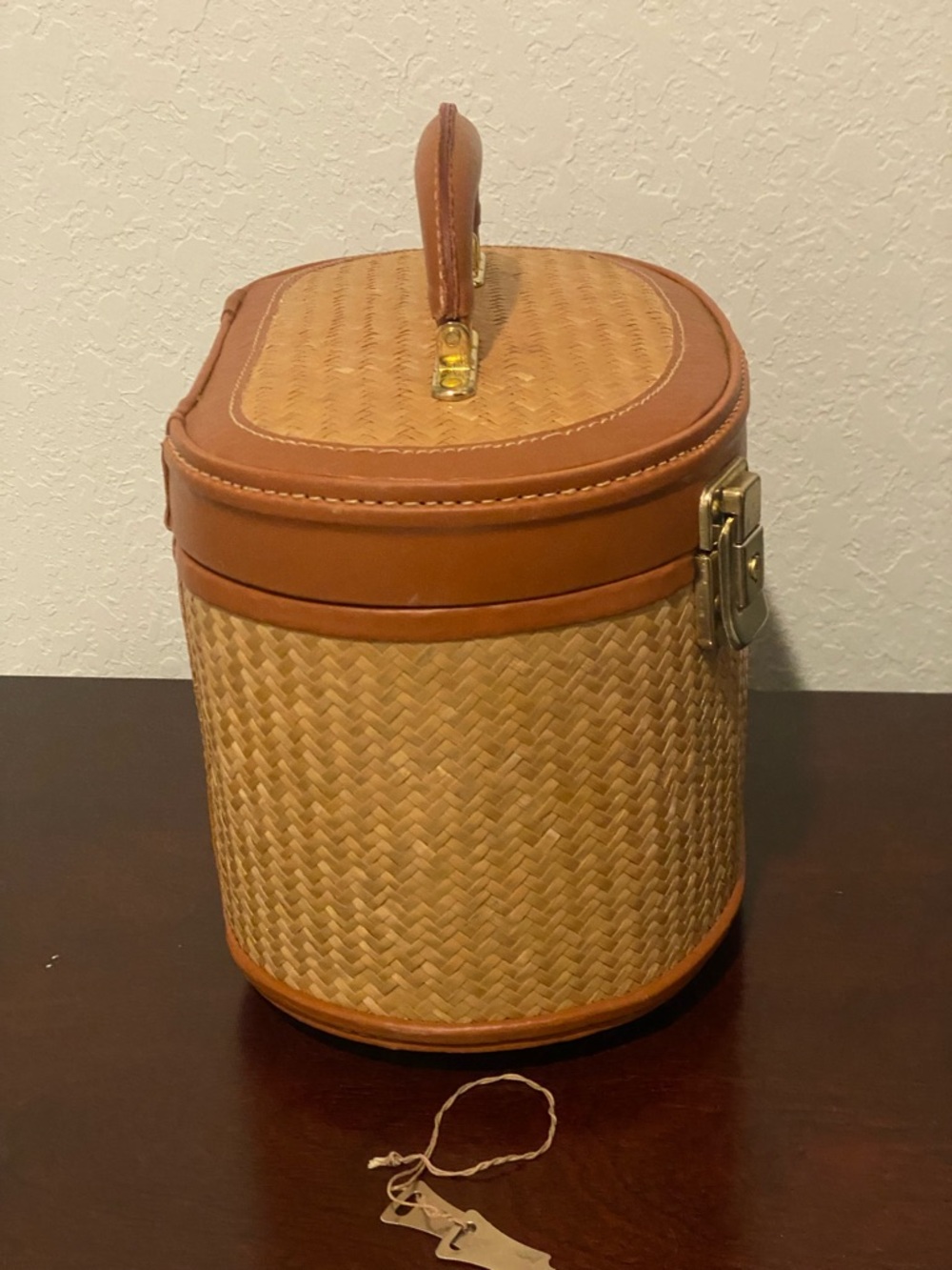 Straw and Leather Basket (1940s–60s) - Picture 6 of 11